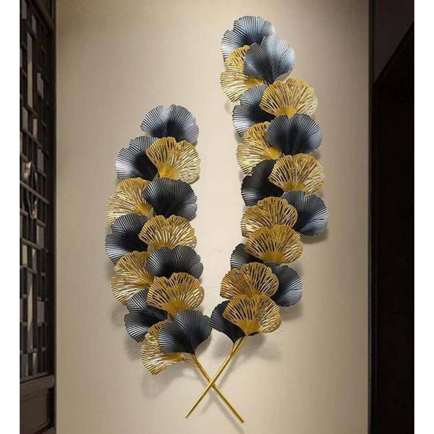 Dual Petals Metal Wall Art