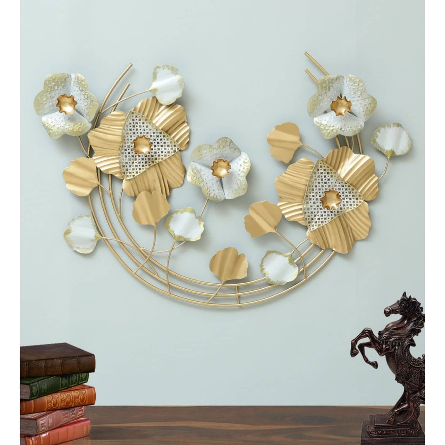 Half Moon Leaf Metal Wall Art