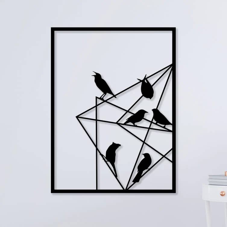 Bird Talking Metal Wall Art