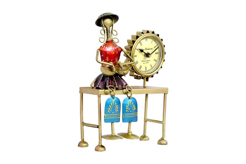 Sitting Doll with Clock