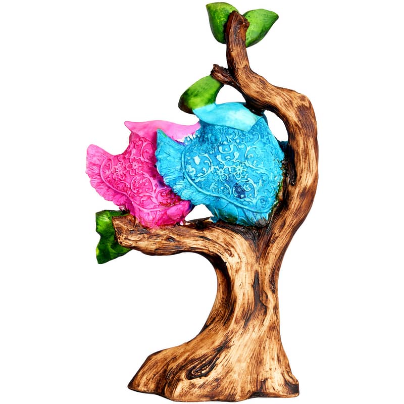 Owl Couple Bird Statue 5