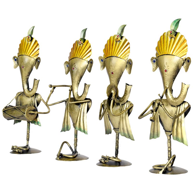 Metal Wire Ganesha Set of 4