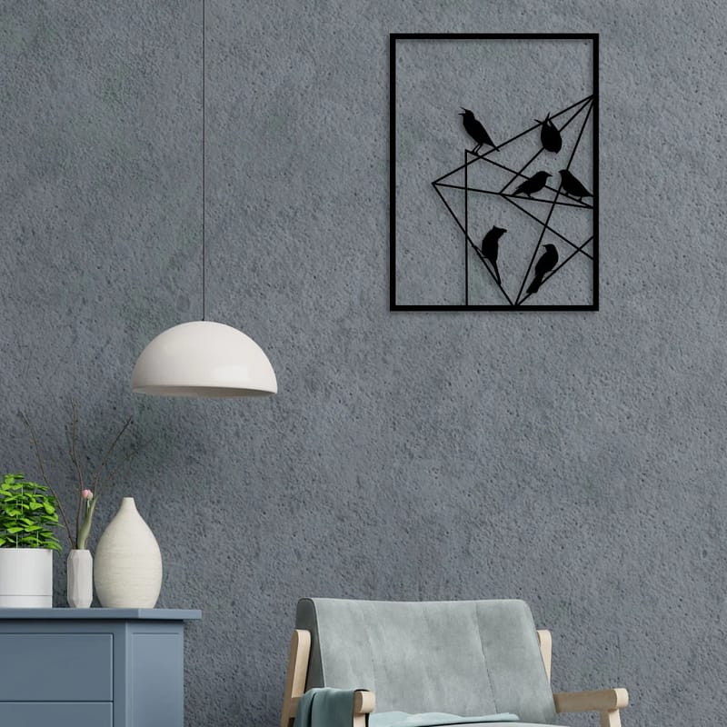 Bird Talking Metal Wall Art