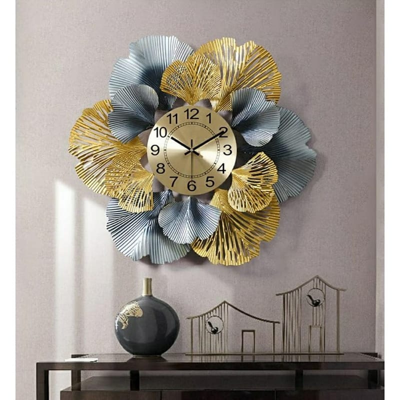 Flowers Decorative Metal Wall Clock