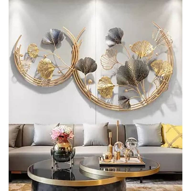 Crystal Half Moon Metal Wall Art