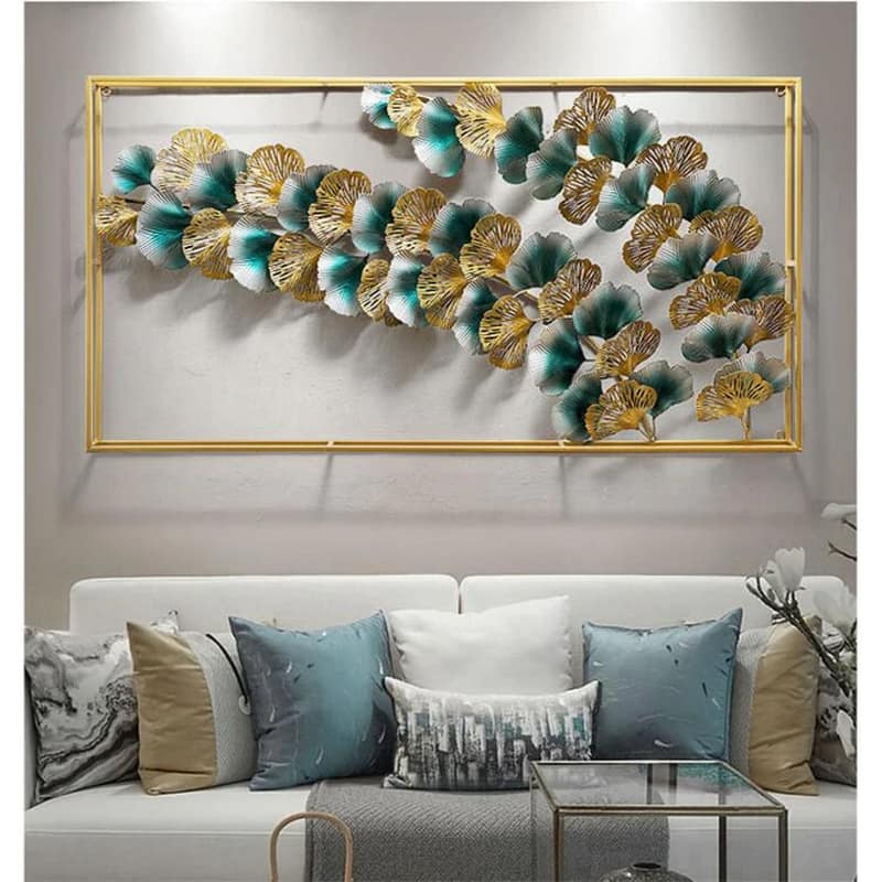 Large Abstract Metal Wall Frame (48X 24 Inches)