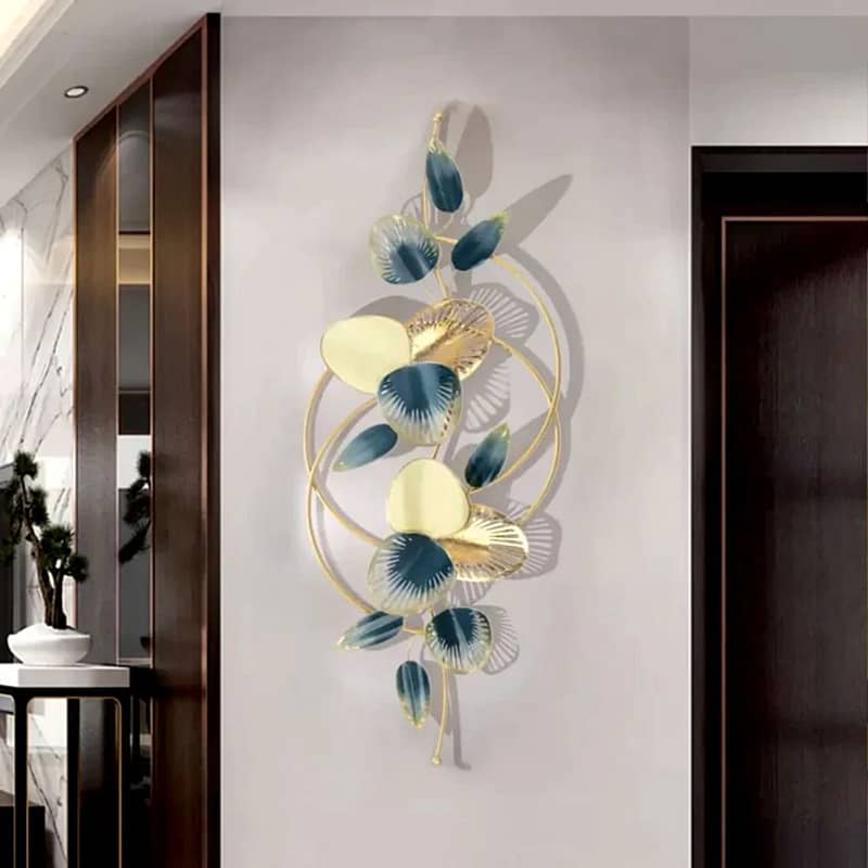 Mint Entwined Leaves Metal Wall ArtMint Entwined Leaves Metal Wall Art