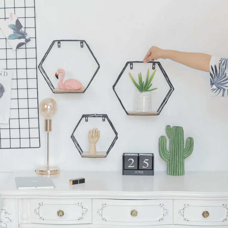 Hexagon Shelf For Wall 3